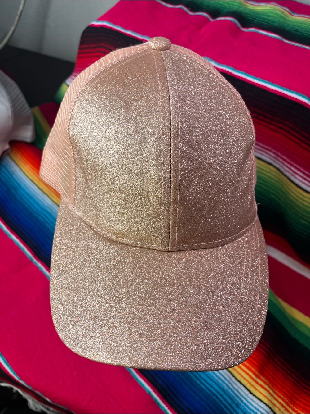Glitter Rose Gold Trucker Hat